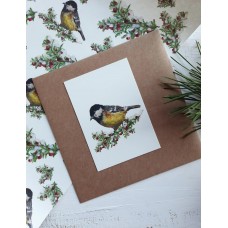 Mydesignpictures kartīte 10*7 cm Tit bird on pure white